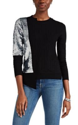 Adams Sequined Wool-Cashmere Sweater