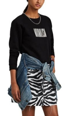 "Maximalism" Cotton-Blend Fleece Raglan Sweatshirt