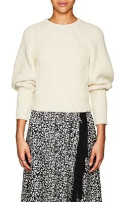 Cotton-Blend Crop Sweater