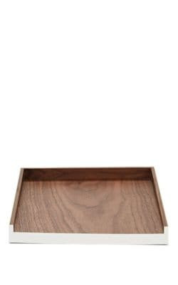 Leather & Wood Paper Tray