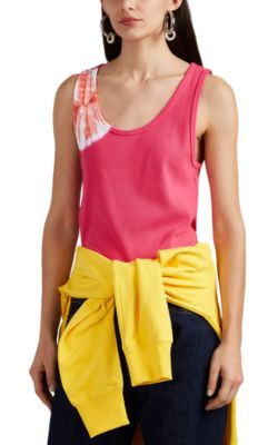 Tie-Dyed Ribbed Stretch-Cotton Tank Top
