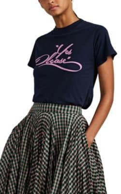 "Yes Please" Cotton Crewneck T-Shirt