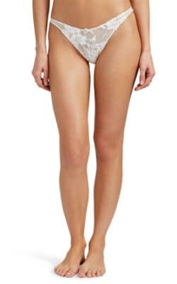 Metallic Fil CoupÃ© Chiffon Thong