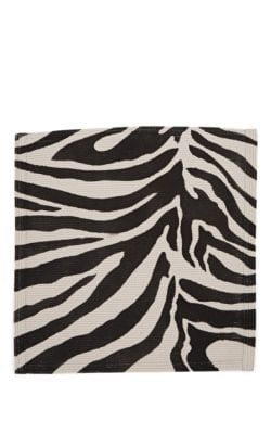Zebra-Print Braided Square Placemat