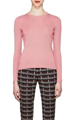 Fine Gauge-Knit Cashmere-Silk Sweater