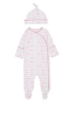 Infants' Cotton Hat & Footed Coverall