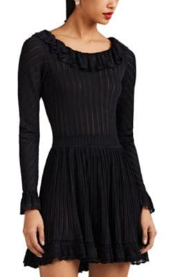 Rib-Knit Fit & Flare Minidress