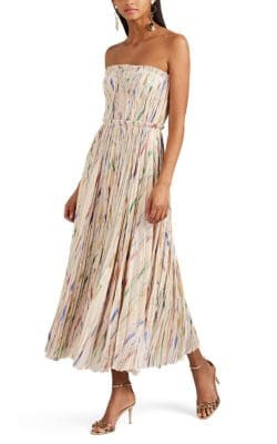 Silk-Blend PlissÃ© Cocktail Dress