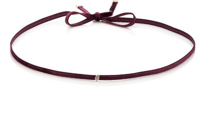 White Diamond Silk Velvet Ribbon Choker