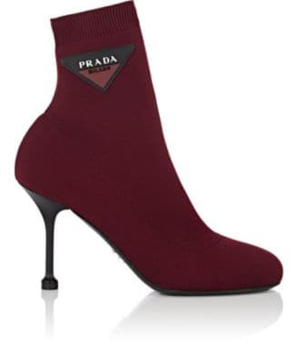 Logo-Patch Tech-Knit Ankle Boots