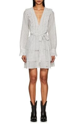 Emery Dot-Print Cotton Voile Dress