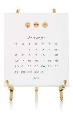 2019 Emoji Easel Calendar