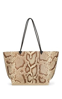 Espadrille Large Python Tote Bag