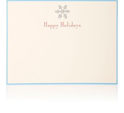 Snowflake "Happy Holidays" Notecard Set
