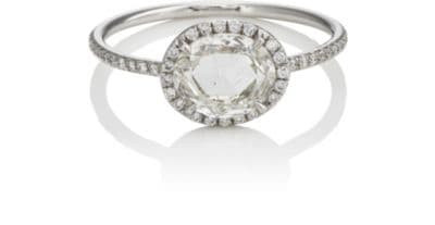 Rose-Cut White Diamond Ring 1