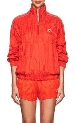 Crinkled Tech-Fabric Pullover Jacket