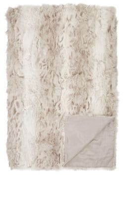 Leopard-Print Rabbit Fur Throw
