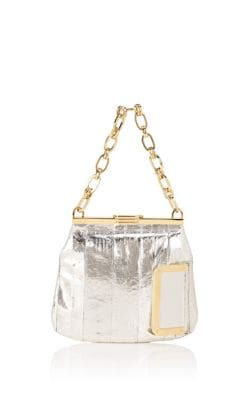 5AM Metallic Eel-Skin Clutch