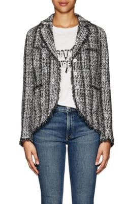 Frayed-Edge Tweed Jacket