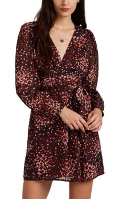 Floral Fil CoupÃ© Wrap Dress