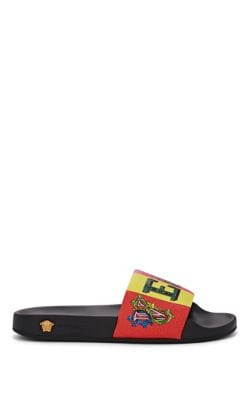 Medusa Leather Slide Sandals