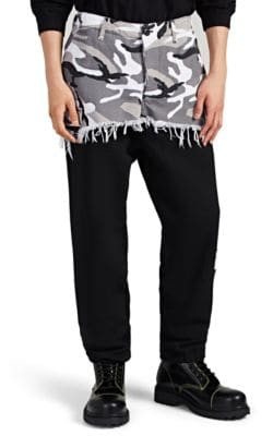 Mixed-Media Sweatpants