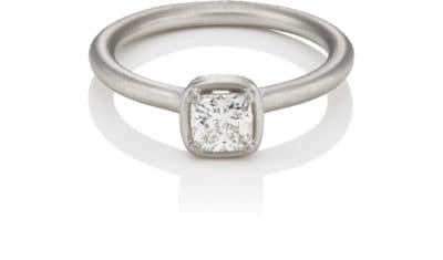 White-Diamond Solitaire Ring