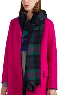 Edinbourg Checked Wool BouclÃ© Scarf