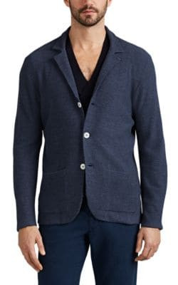 Honeycomb-Knit Wool Cardigan