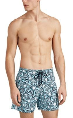 Moorea Oursinade-Print Swim Trunks