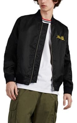 Embroidered-Logo Bomber Jacket