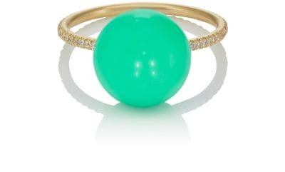 Chrysoprase Sphere Ring