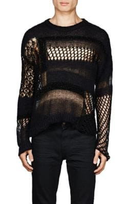 Mixed-Knit Wool-Blend Sweater
