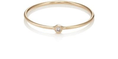 White Diamond Wire Ring