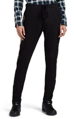 Striped Cotton-Blend Drawstring Jogger Pants