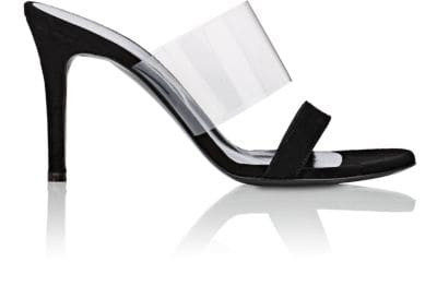 Suede & PVC Mules