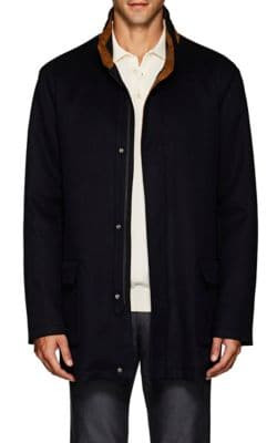 Suede-Trimmed Cashmere Felt Field Jacket