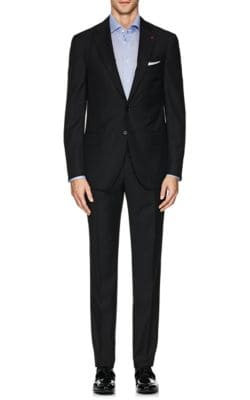 Sanita Herringbone Wool Two-Button Suit