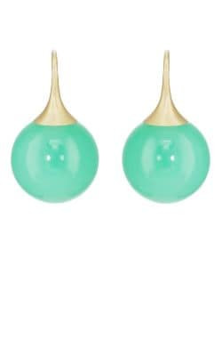 Chrysoprase Sphere Drop Earrings 1