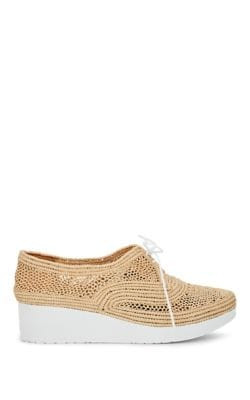 Vicole Raffia Platform Oxfords