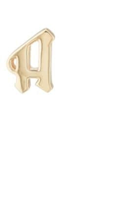 Gothic Initial Stud Earring