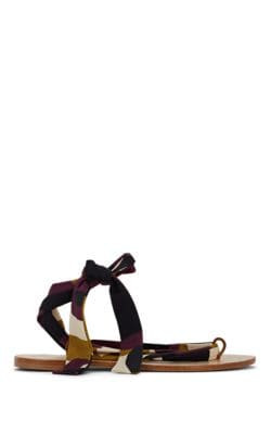 Ankle-Tie Thong Sandals