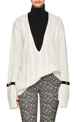 Cable-Knit Wool-Blend Sweater