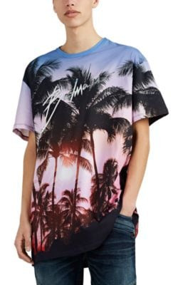 Logo-AppliquÃ©d Graphic Cotton T-Shirt
