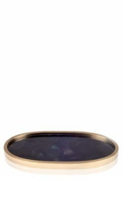 Pen-Shell & Brass Oval Tray