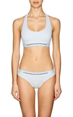 Logo Cotton-Blend Bralette