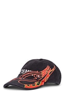 Flame Logo Cotton Baseball Cap