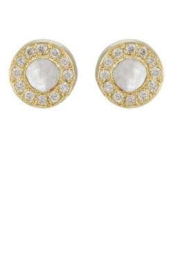 Mother-Of-Pearl & Diamond Stud Earrings