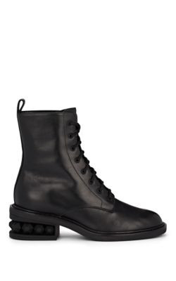 Suzi Leather Combat Boots
