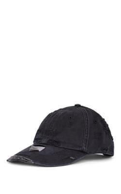 "Sunday" Distressed Cotton Baseball Cap
